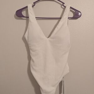 Seafolly Textured White Women's Bodysuit
